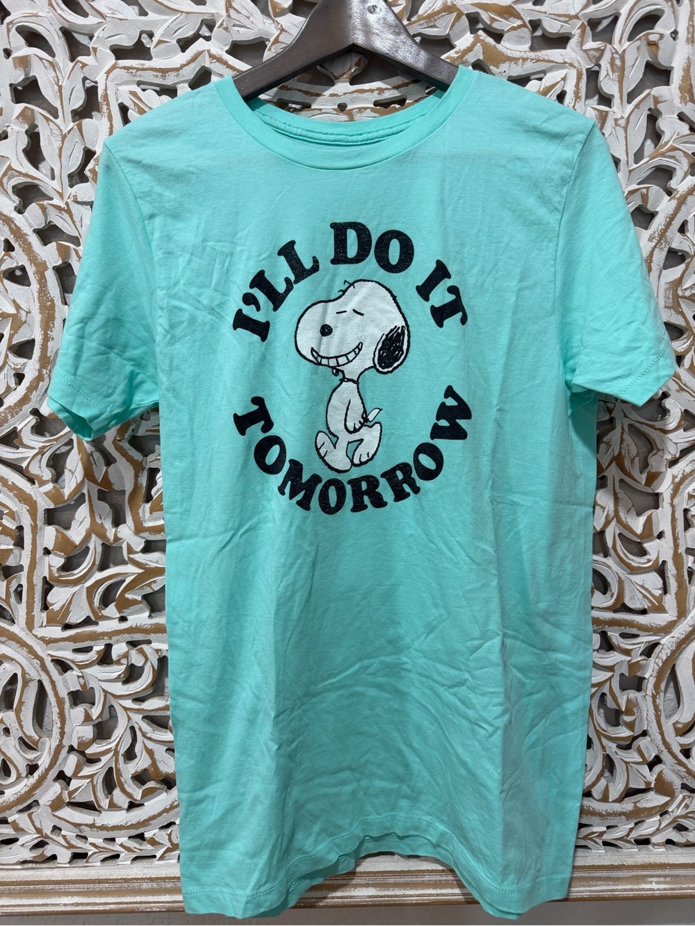 'I'll Do It Tomorrow' blue Snoopy T-Shirt